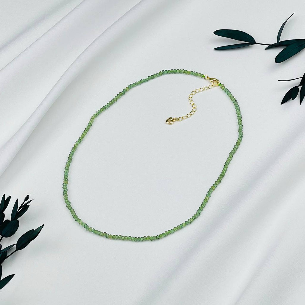 Колье из зеленого Апатита 40 см +