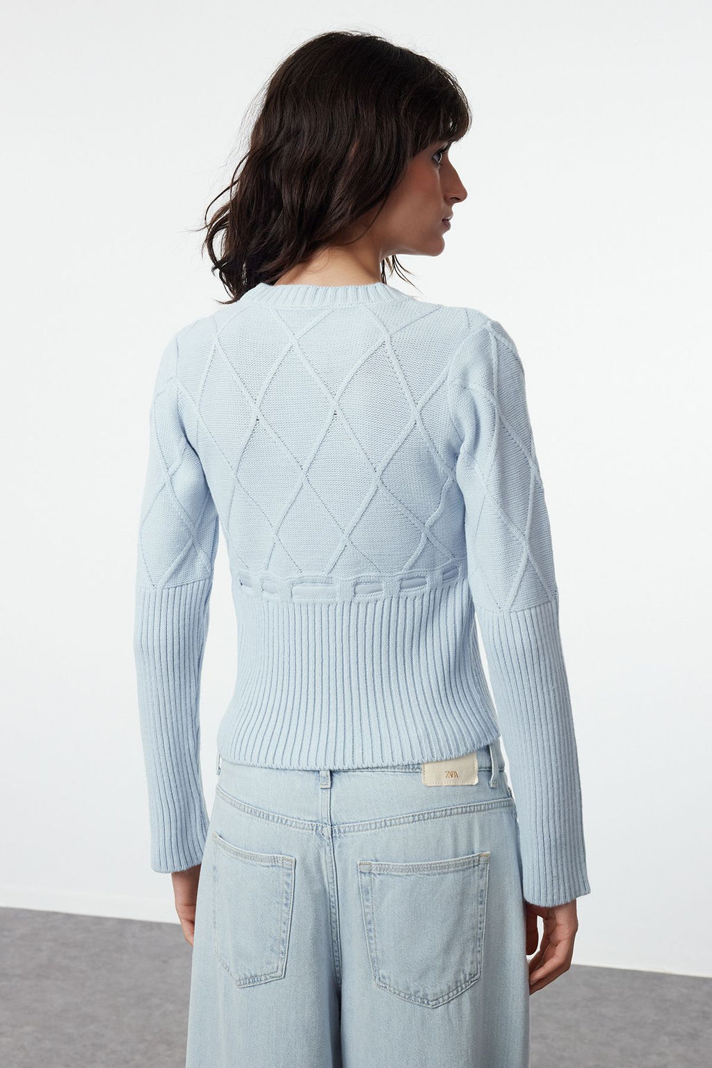 Mavi Kurdele/Fiyonk Detayl? Triko Kazak TWOAW25KZ00225