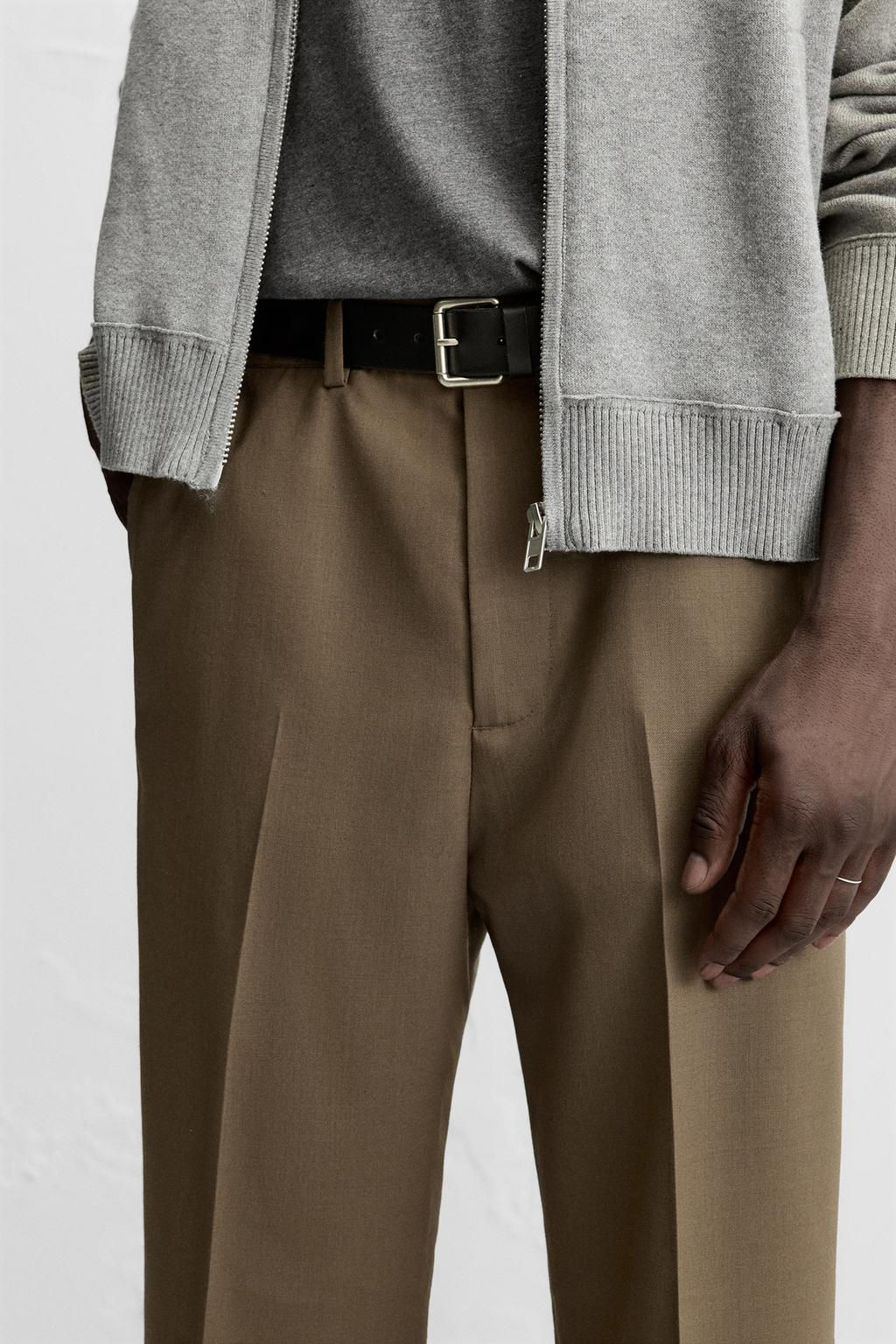 STRAIGHT-LEG WOOL BLEND TROUSERS - Zara фото 5