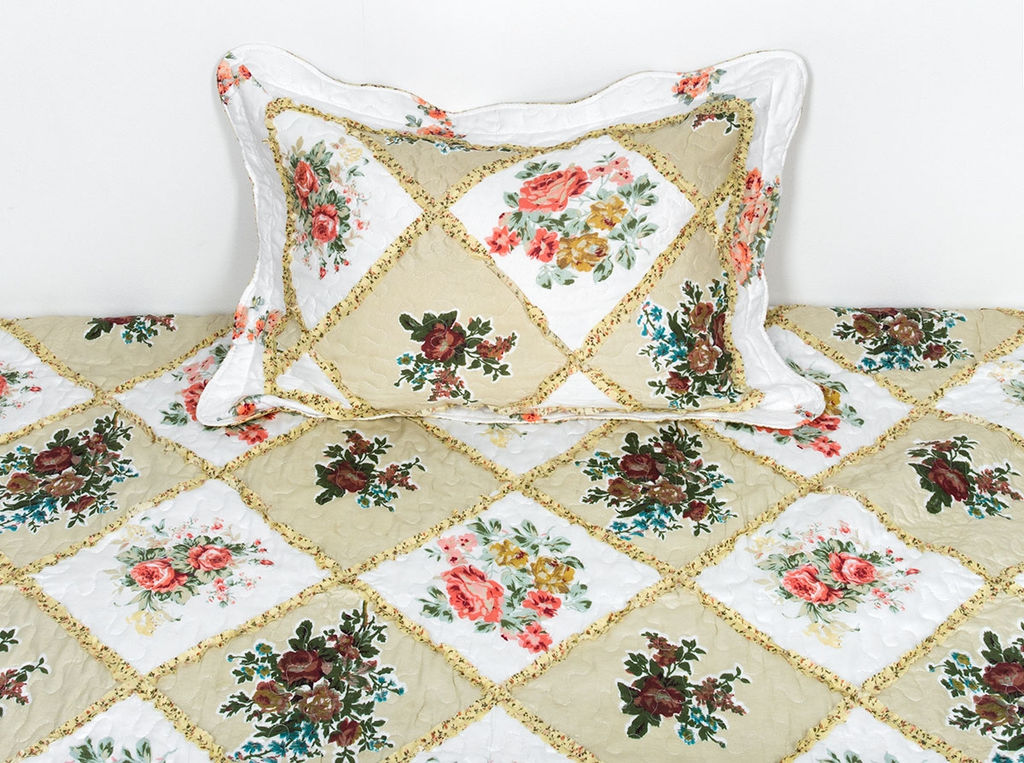 Покрывало "Винтаж" (коттон) 1.5-спальное (1 наволочка)