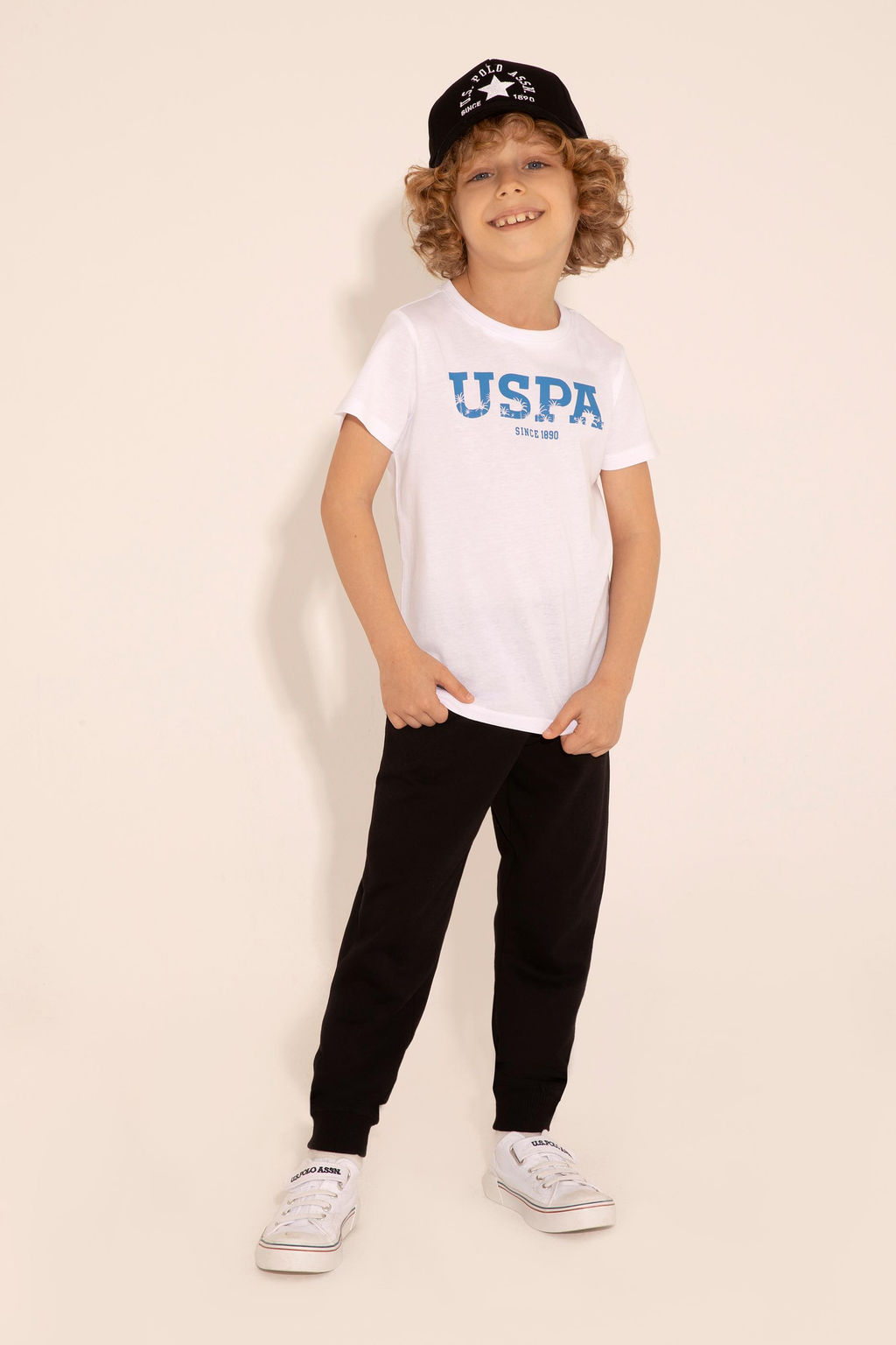 Спортивные штаны U.S. Polo Assn для мальчика черные хлопок  фото 7