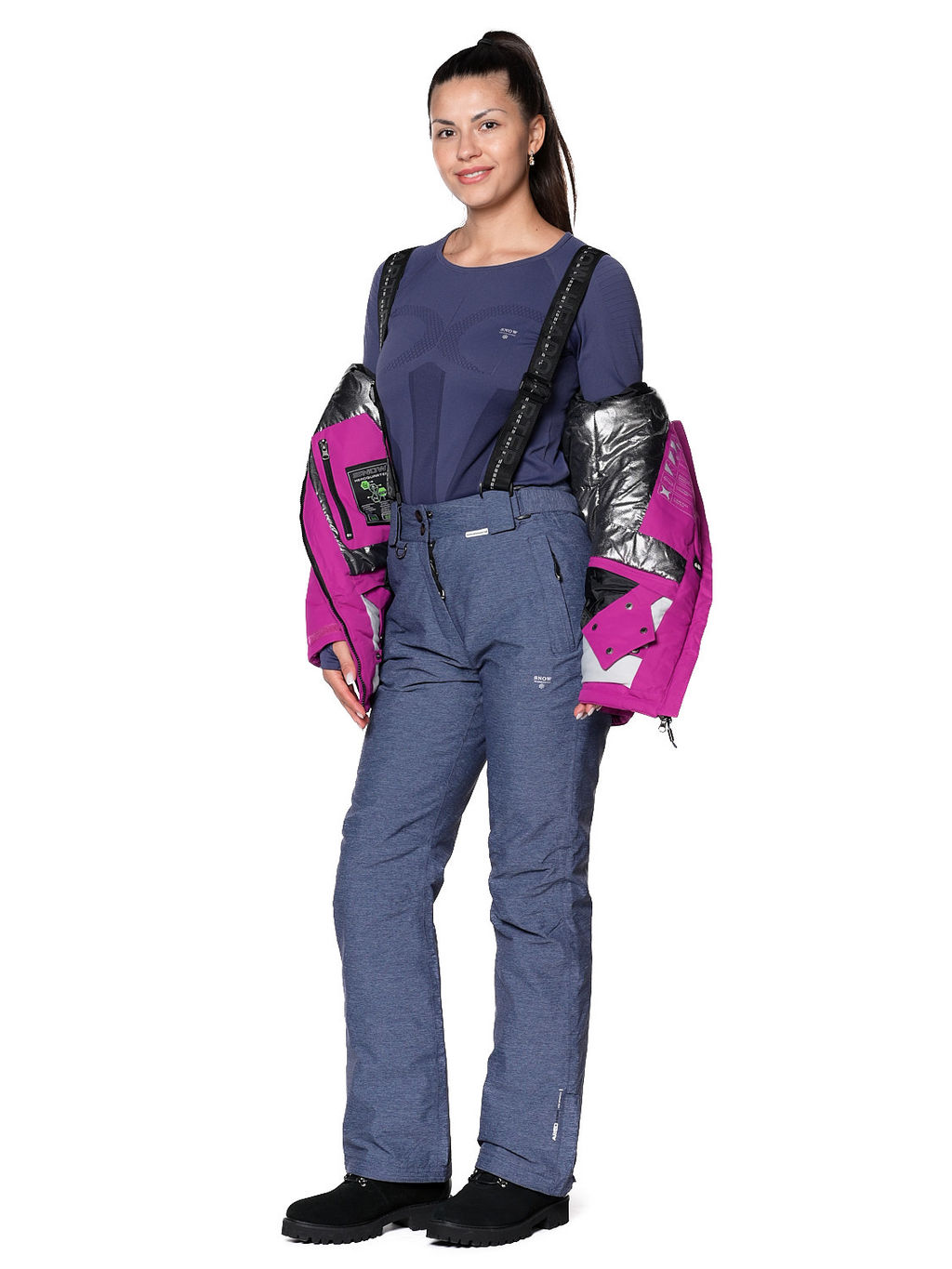 Брюки D-8015 Джинсовый