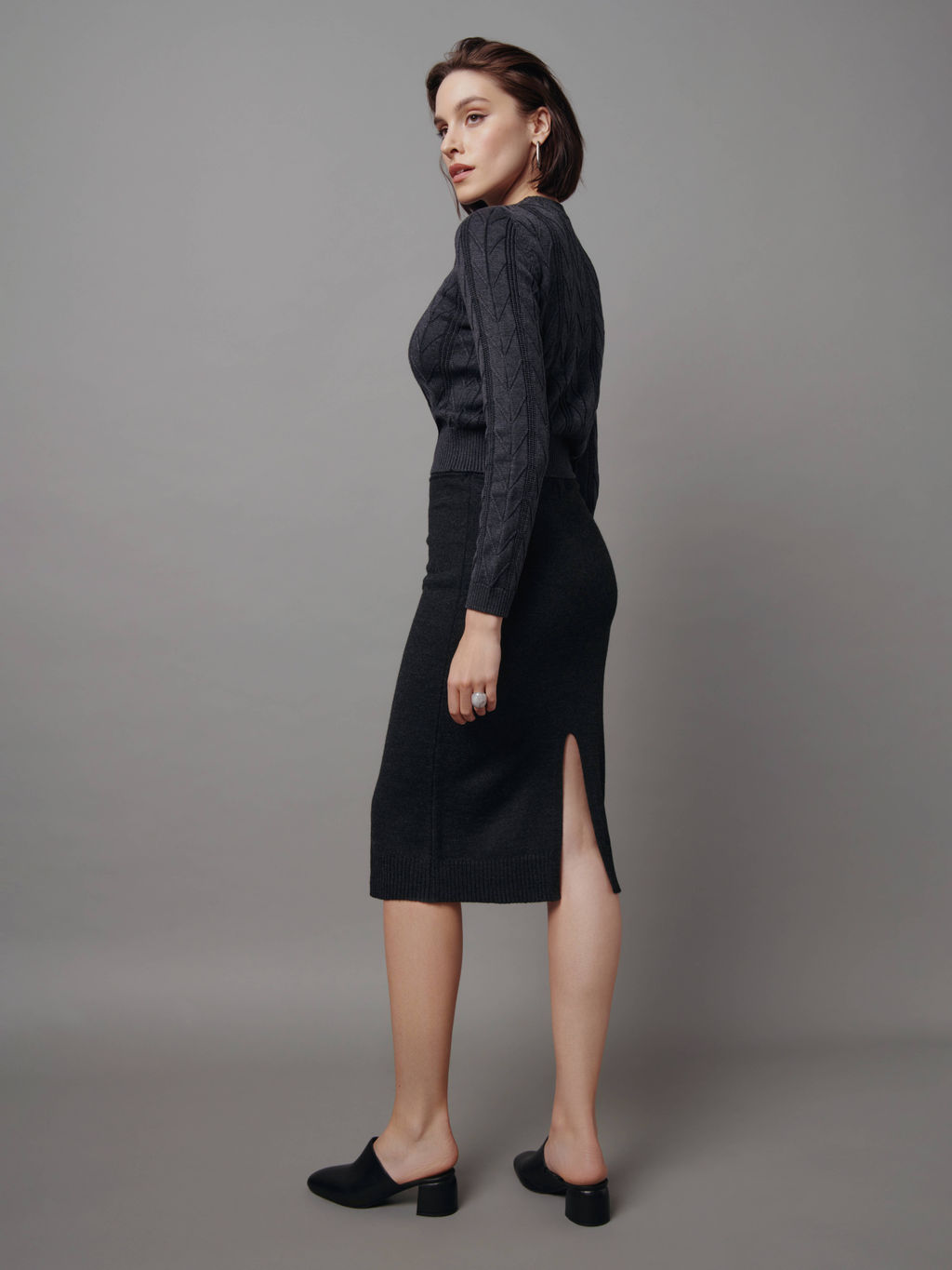 CONTE LDK 302 Юбка женская anthracite - Conte elegant фото 2