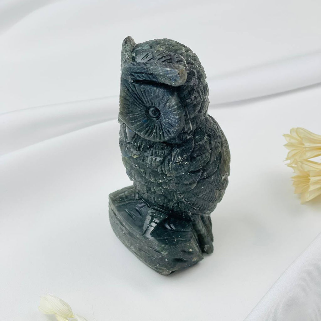 Статуэтка Сова из Лабрадора - Радуга самоцветов фото 3