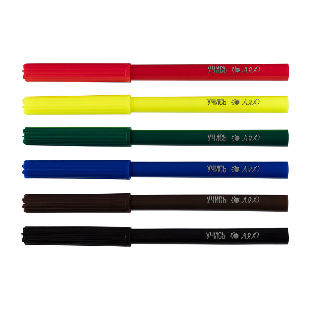 Лео Учись Фломастеры смываемые LSFP-06 6 цв
