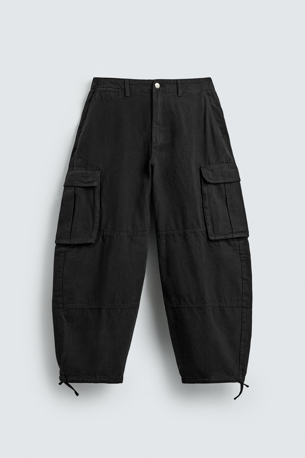 PANTAL?N CARGO BALLOON FIT / Negro