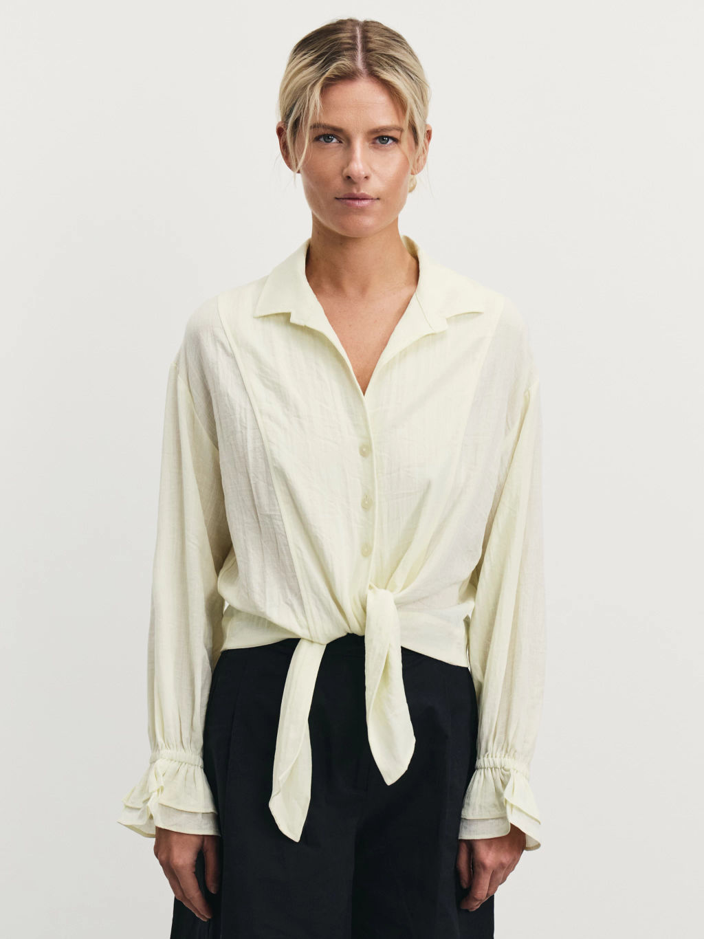 Блузка с завязками из вискозы / Zarina  фото 3