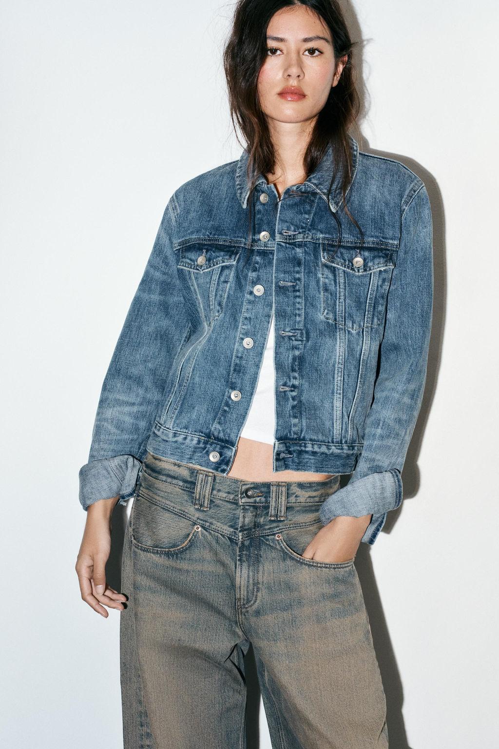 TRF LOW-RISE BAGGY JEANS - Zara фото 3
