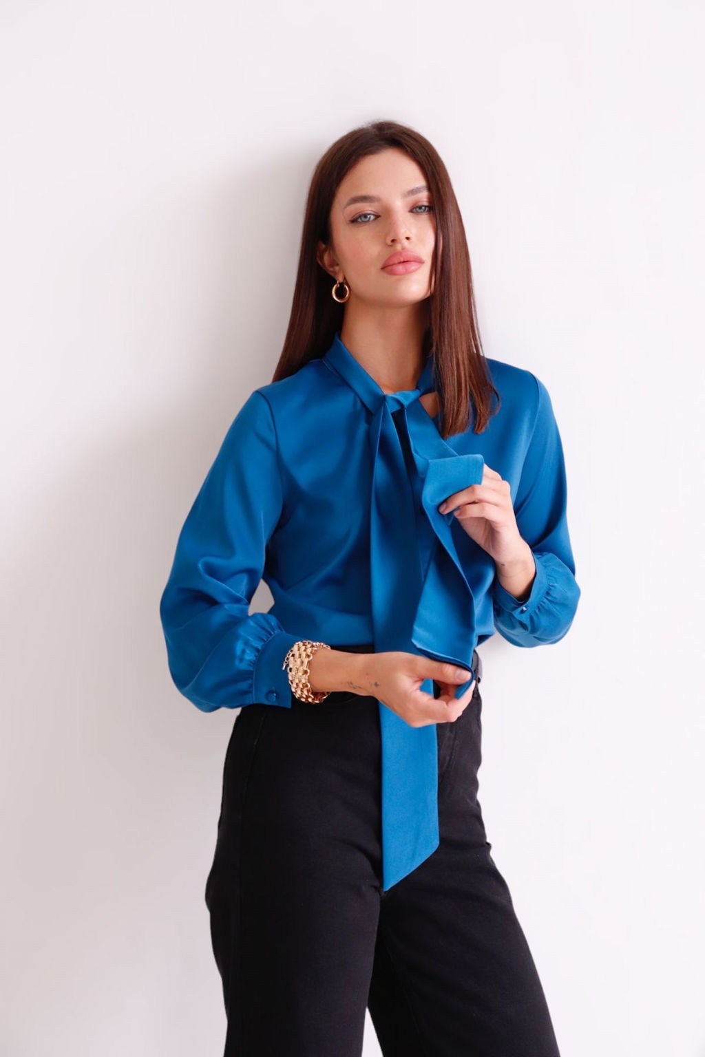 Martichelli Блуза синяя  фото 10