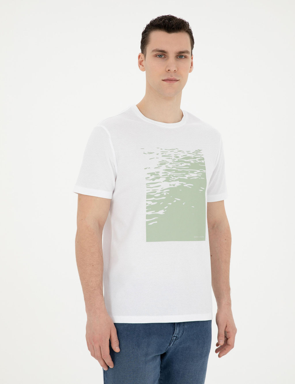 Beyaz Slim Fit Ti__rt