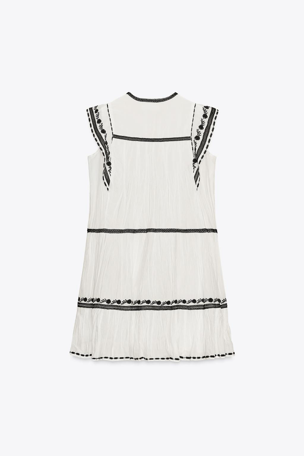 ZW COLLECTION EMBROIDERED SHORT DRESS - Zara фото 7