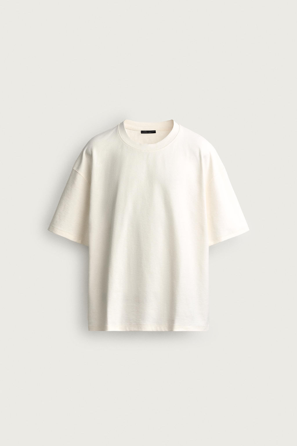CAMISETA RELAXED FIT COSTURA / Blanco roto - Zara фото 5