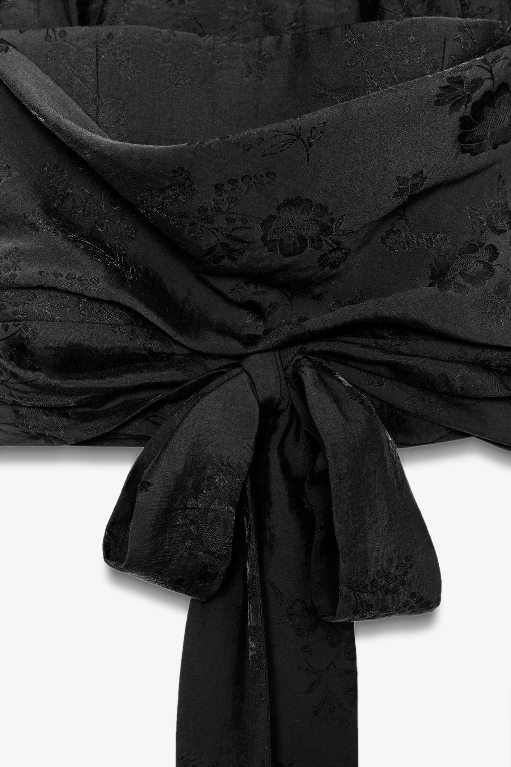 ZW COLLECTION FLORAL JACQUARD HALTER TOP - Zara фото 6