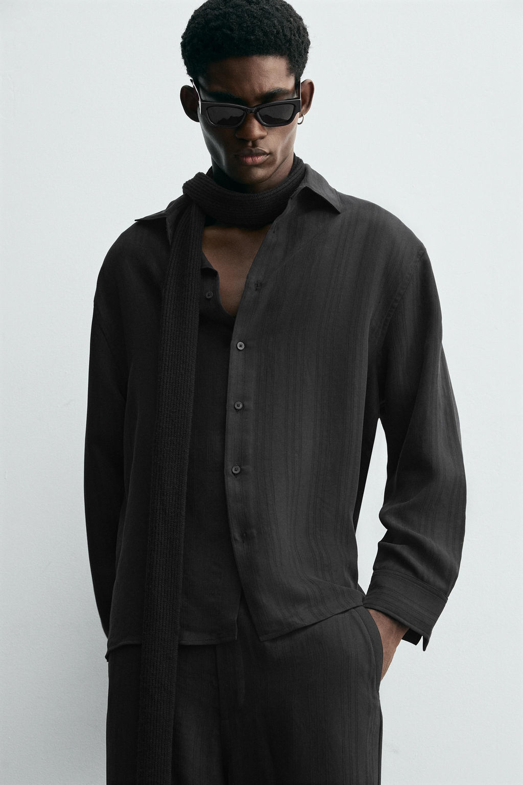 STRIPED JACQUARD SHIRT - Zara фото 5