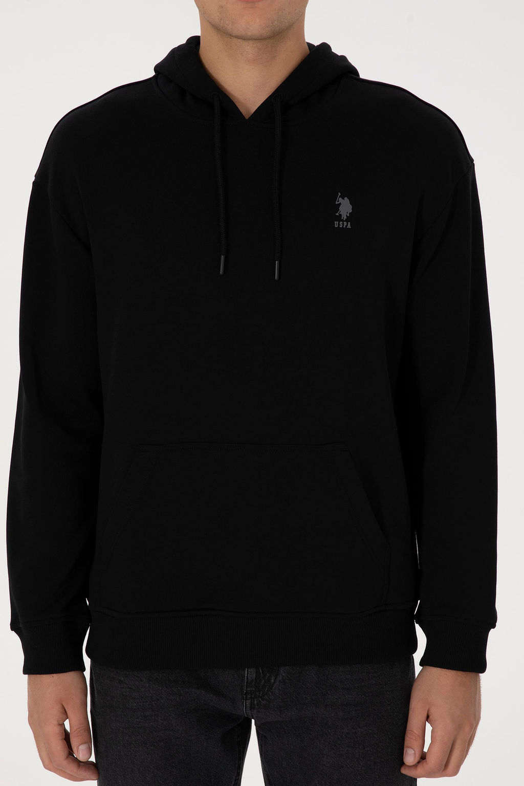 Erkek Siyah Basic Sweatshirt - U.s. polo assn фото 6