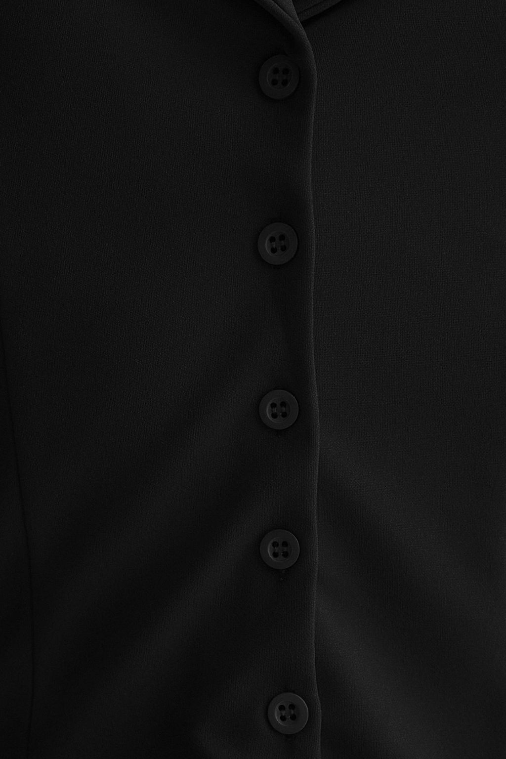 Siyah Fitted/Vucuda Oturan S?rt Dekolteli Esnek Yelek TWOSS25YE00021
