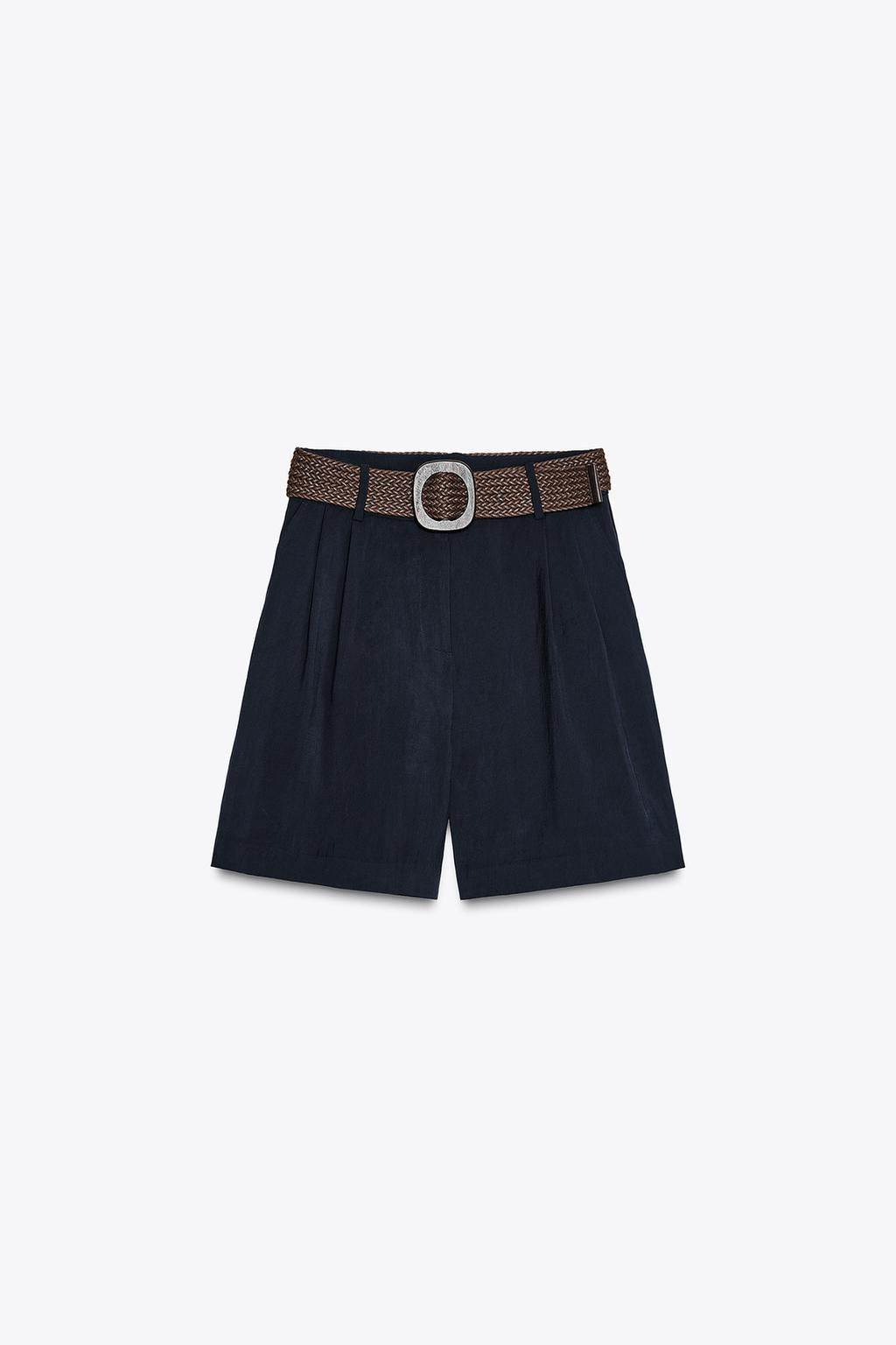 BERMUDA SHORTS WITH DARTS AND BELT - Zara фото 13