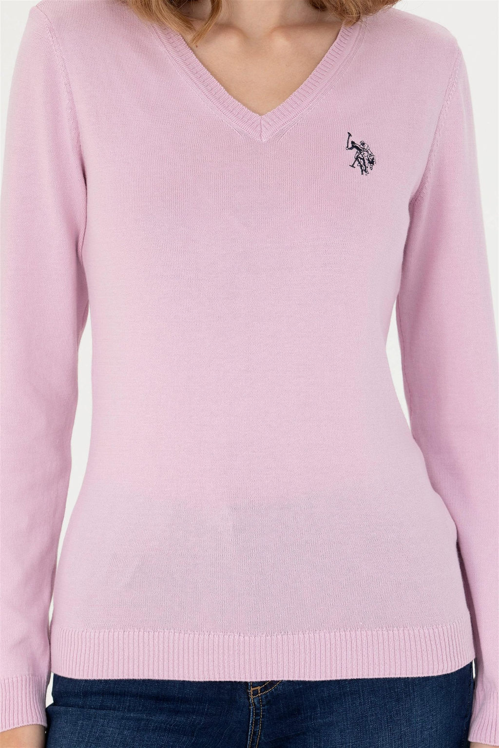U. S. Polo Assn Женский базовый свитер с v-образным вырезом Магнолия - U.s. polo assn фото 6