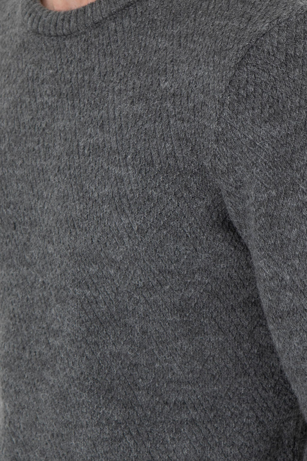 Erkek Regular Fit Bisiklet Yaka Gri Melanj Kazak - U.s. polo assn фото 7