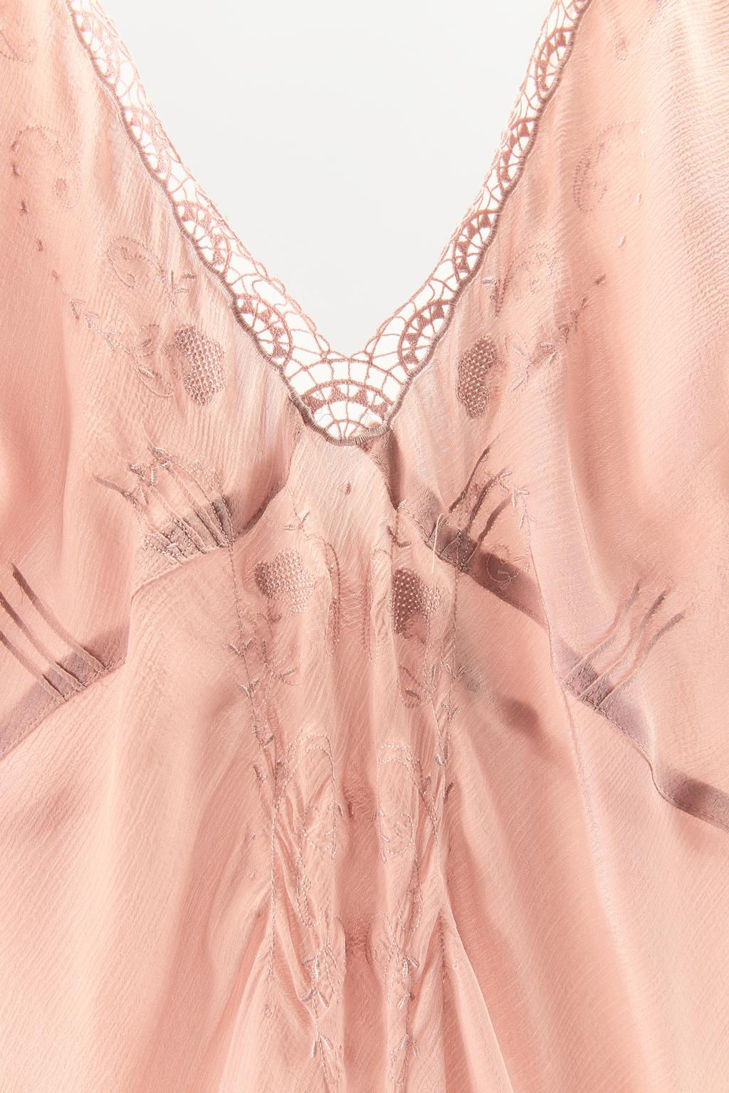 EMBROIDERED DRESS WITH PUFF SLEEVES - Zara фото 6