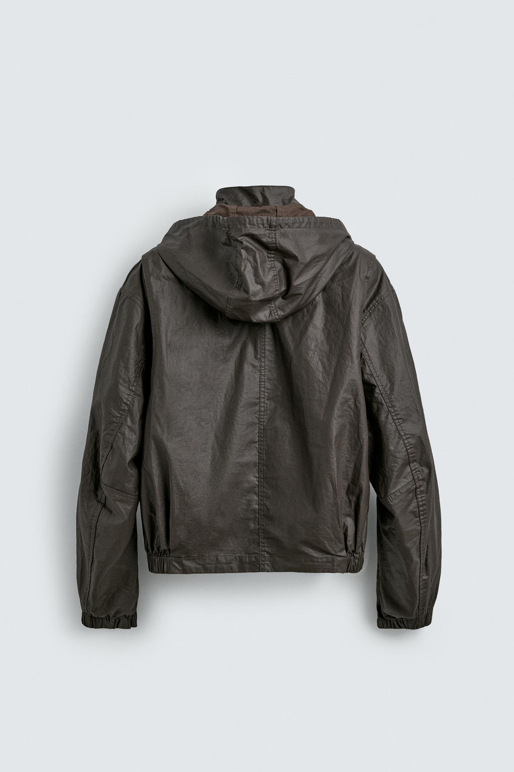 CAZADORA LINO - ALGOD?N ACABADO ENCERADO / Marr?n vigor? - Zara фото 8