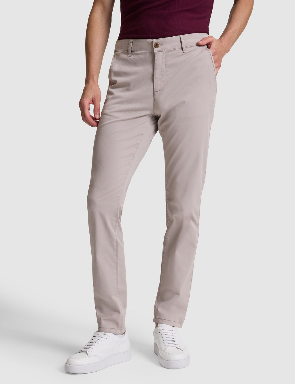 Vizon Slim Fit Pamuk Kar___ml_ Kanvas Pantolon