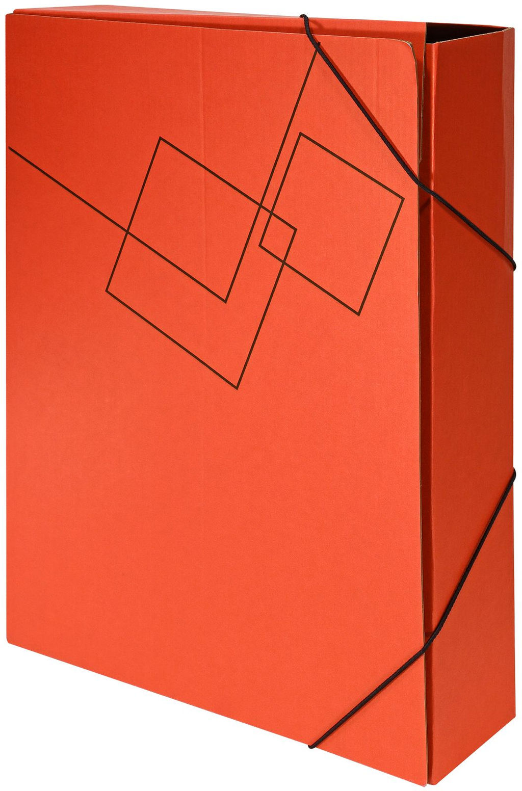 Короб архивный INFORMAT 75 мм А4 красный микрогофрокартон, резинка, вместимость до 700 лис...