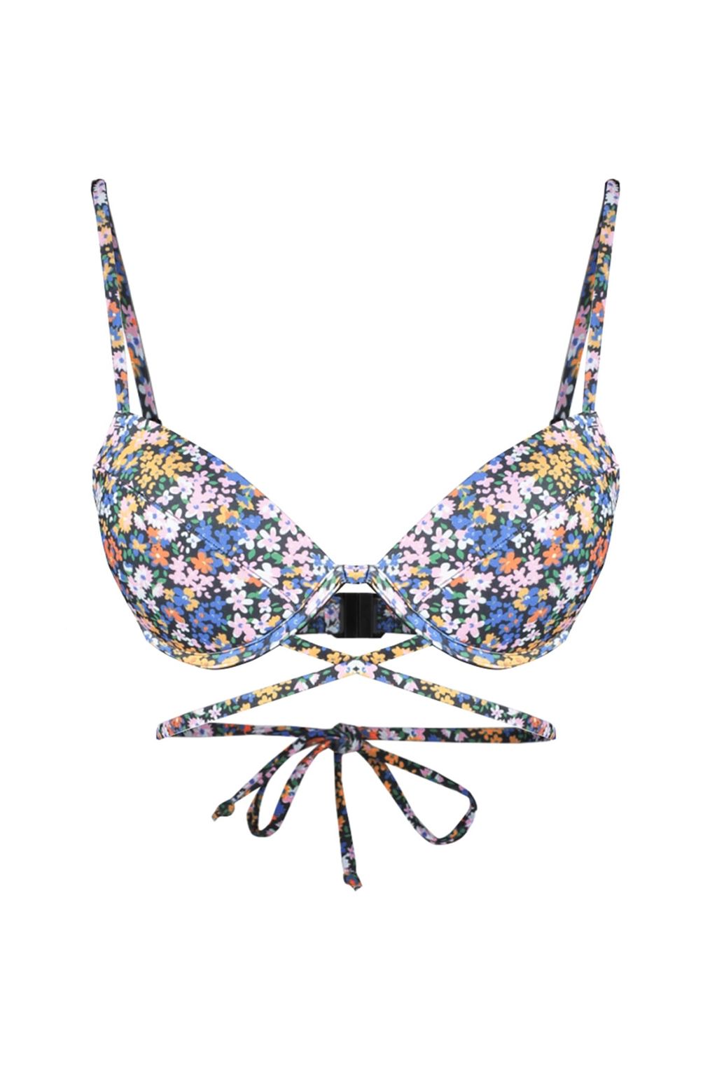 TRENDYOLMILLA Cicek Desenli Balkonet Baglamal? Push Up Bikini Ustu TBESS23BU00159 фото 7