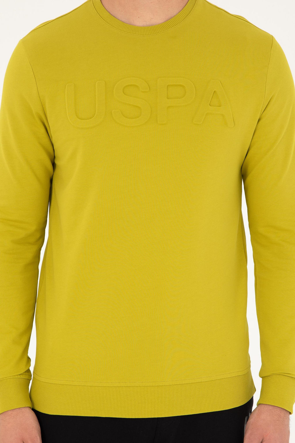 U. S. Polo Assn / Мужской базовый свитшот фисташкового зеленого цвета - U.s. polo assn фото 6