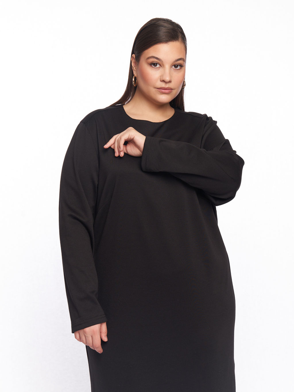 Платье из плотного трикотажа PP51806BLK01