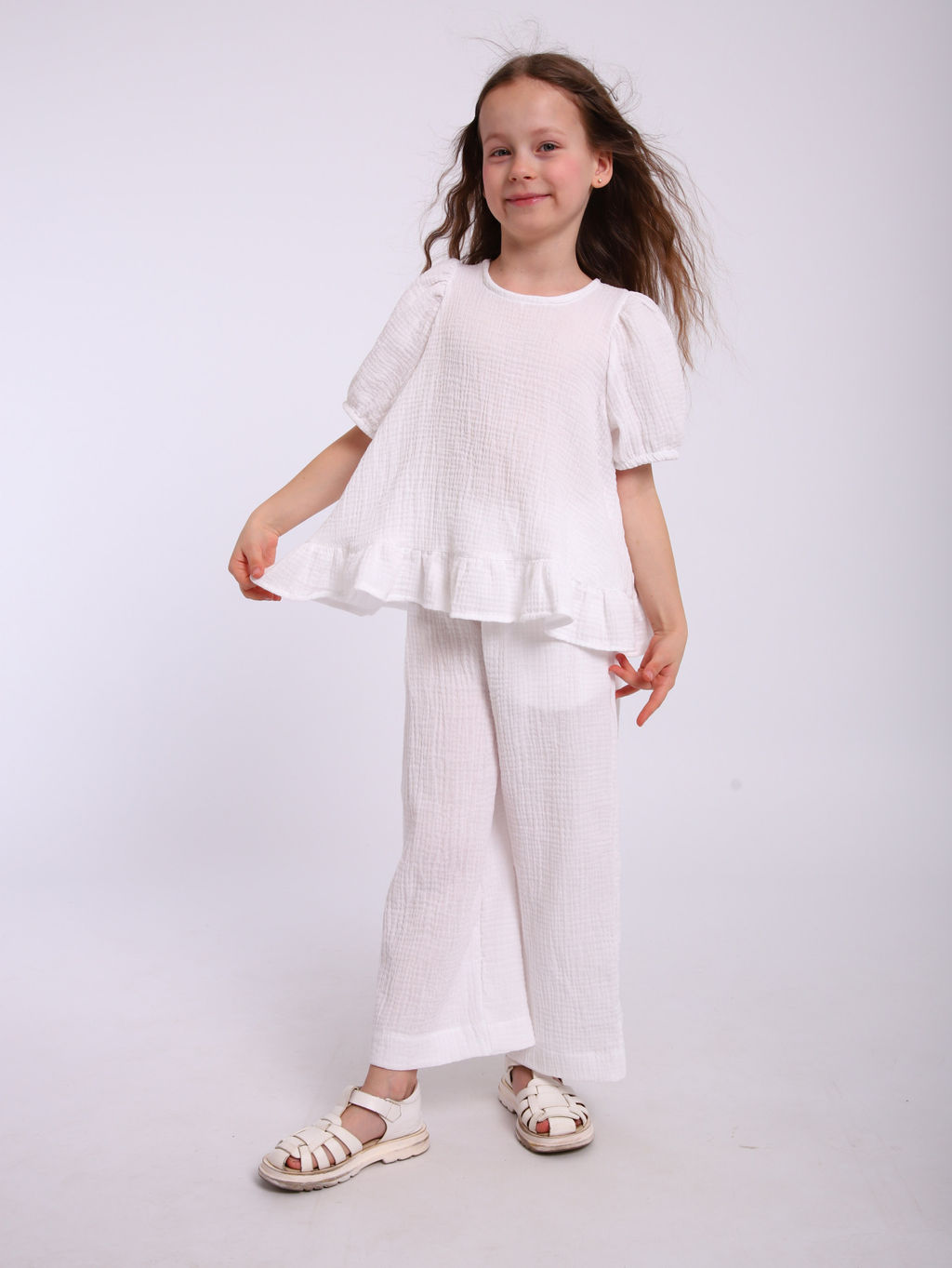 Костюм Пикми муслин белый, КМ-196-3 - От егорки до егора фото 6