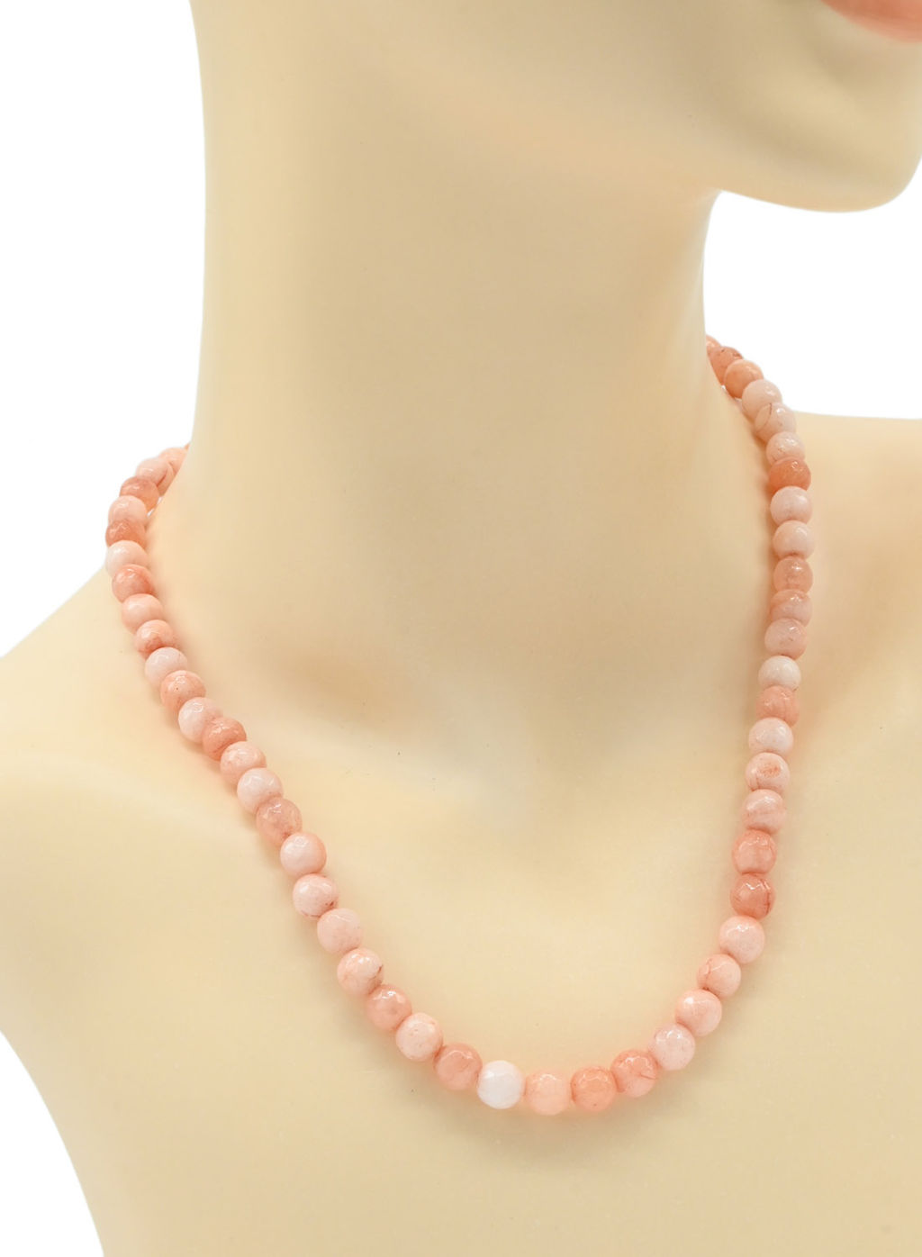 Бусы из камня кальцита граненые 8мм цв.беломорит, 48см