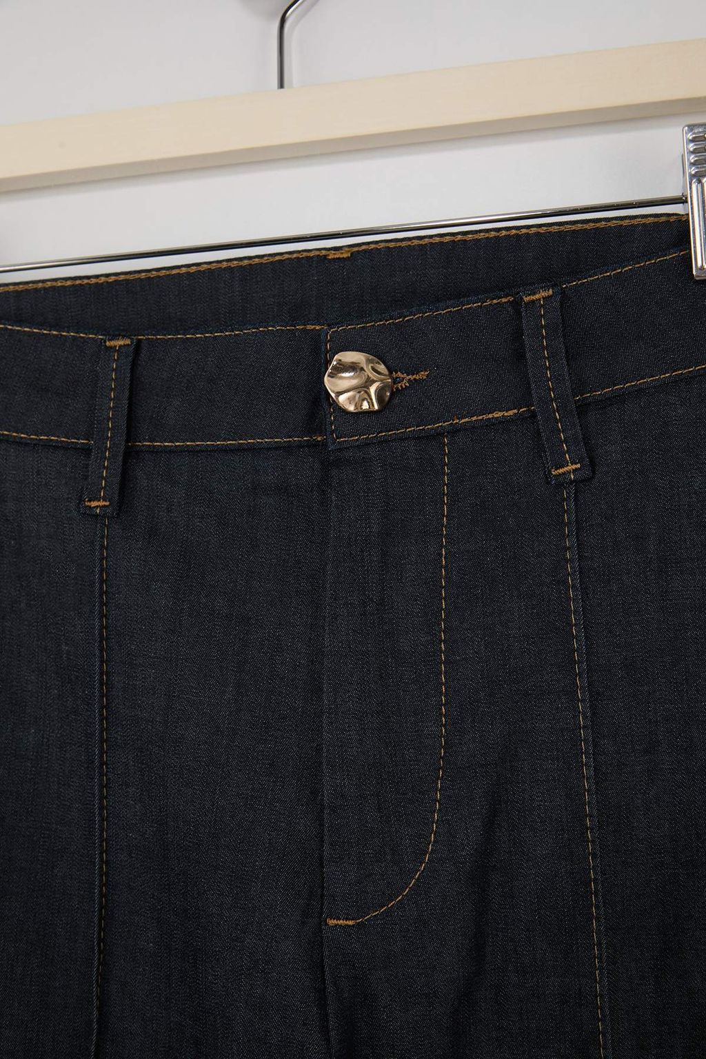 Koyu Mavi Dikis Detayl? Yuksek Bel Ekstra Esnek Wide Leg Jeans TWOSS26JE00053 - Trendyolmilla фото 6