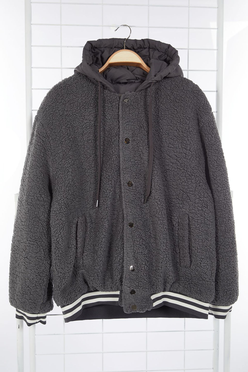 TRENDYOL MAN Ekru Unisex Relaxed Fit Lastik Detayl? Kapusonlu K?sl?k Mont TMNAW25MO00015 - Trendyolmilla фото 15
