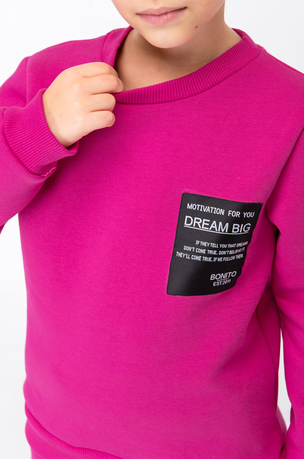 Теплый костюм для девочки из футера с начесом Bonito  фото 27