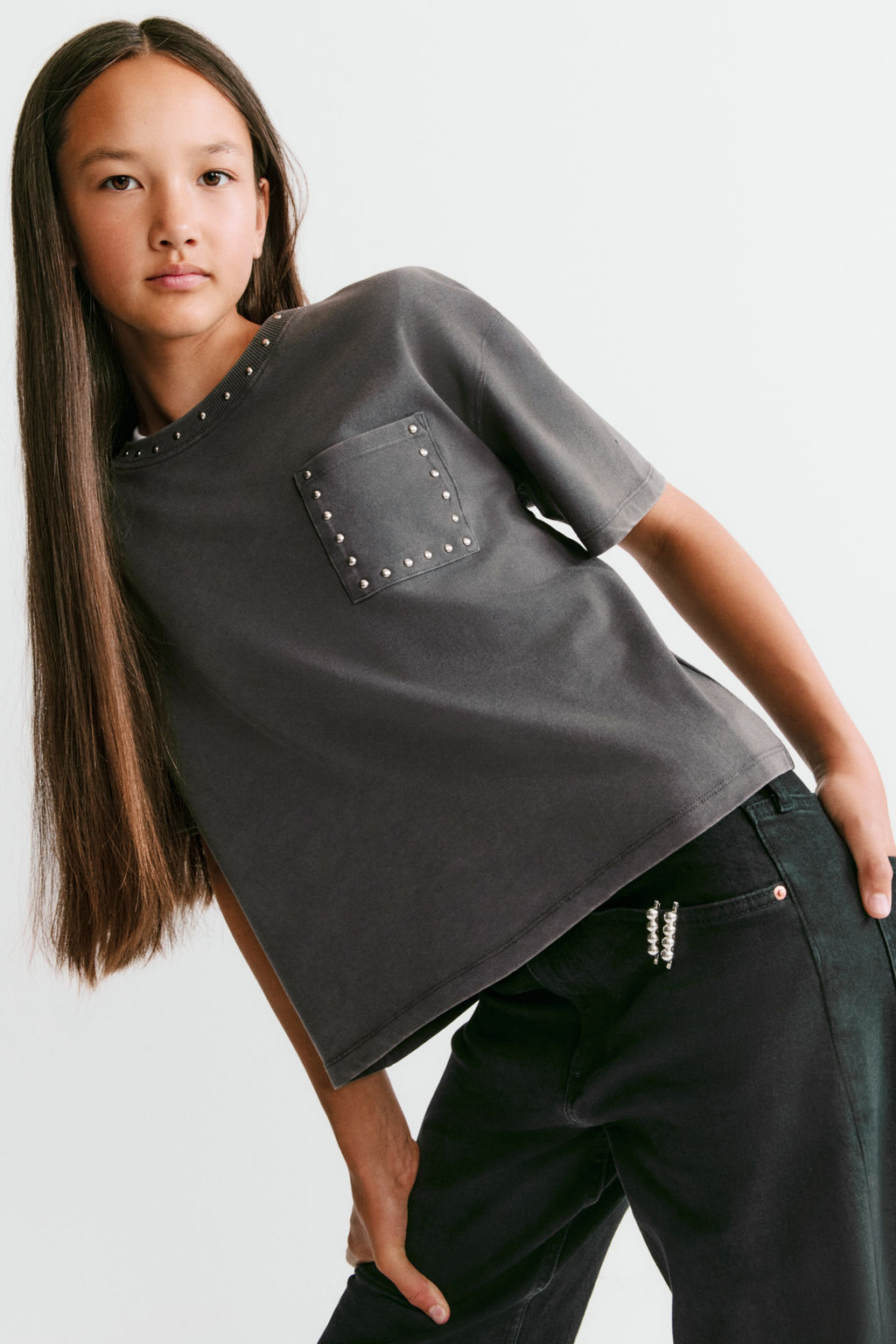 Camiseta de algod?n con remache - H&m фото 5