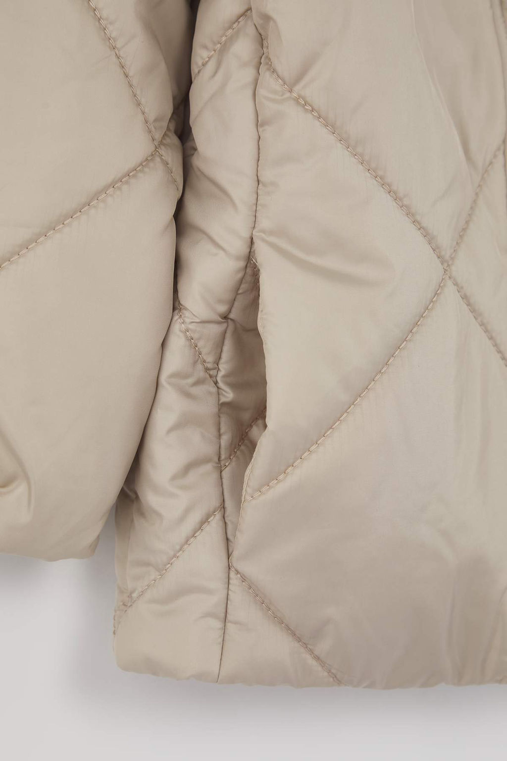 Tas Duz/Basic Dik Yaka Kal?n Kapitoneli Regular K?z Cocuk Mont TKDAW26MO00011 - Trendyolmilla фото 3