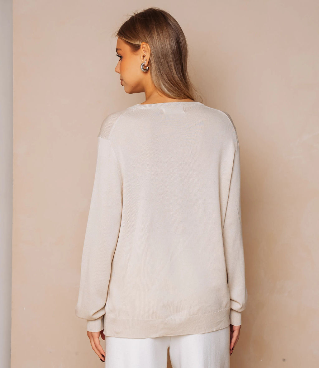 Джемпер #ОКТ125002, светло-бежевый - Dommod фото 3