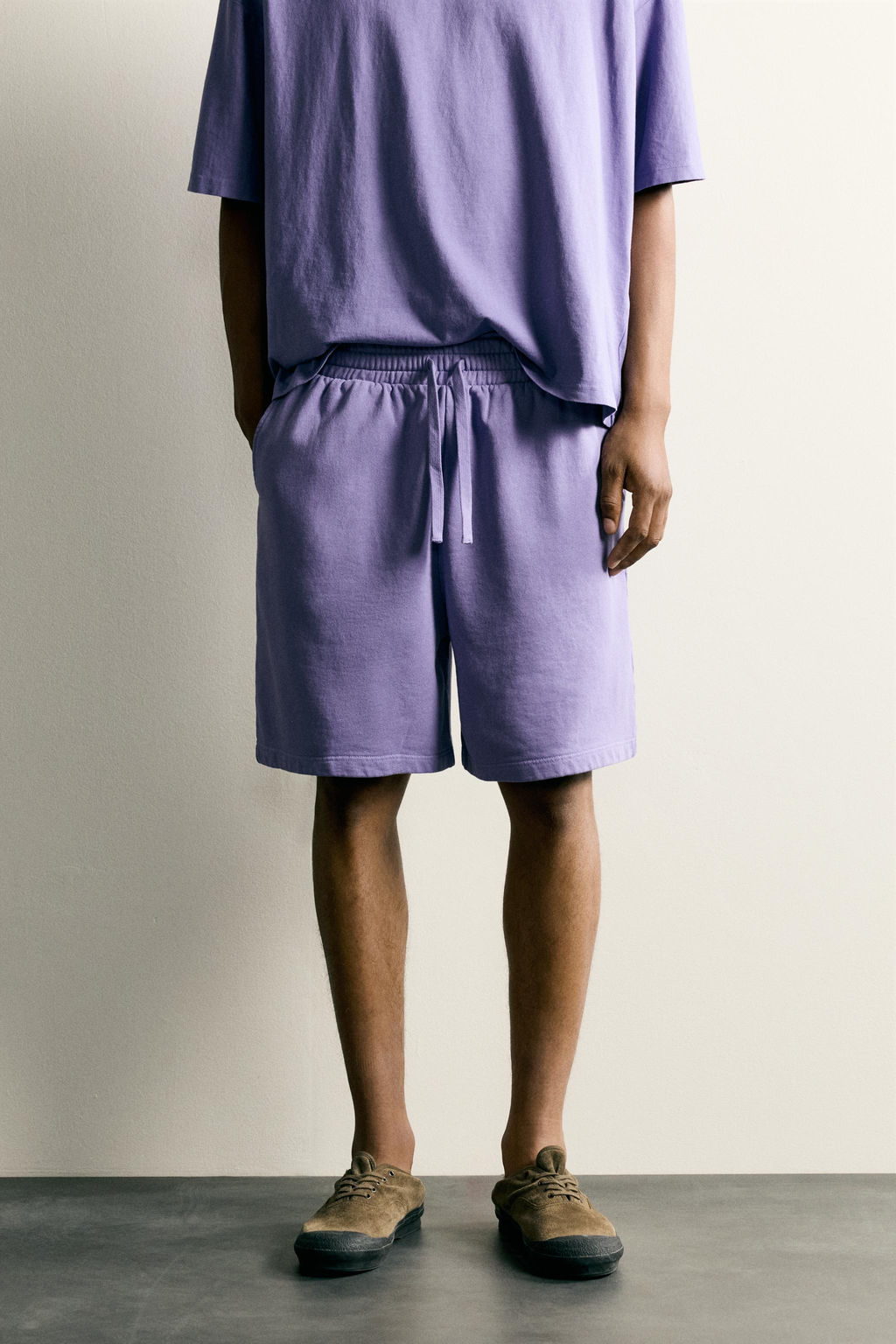 BERMUDA JOGGER B?SICA LAVADA / Morado - Zara фото 2