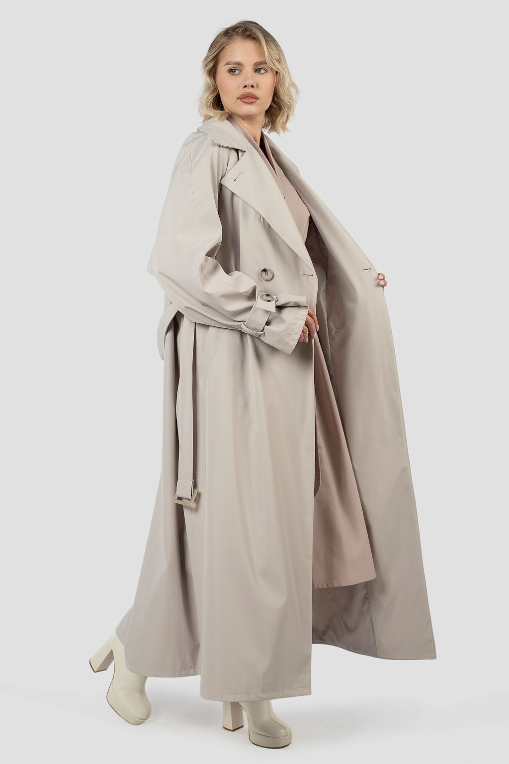 03-3354 Плащ женский (пояс) - El podio фото 4