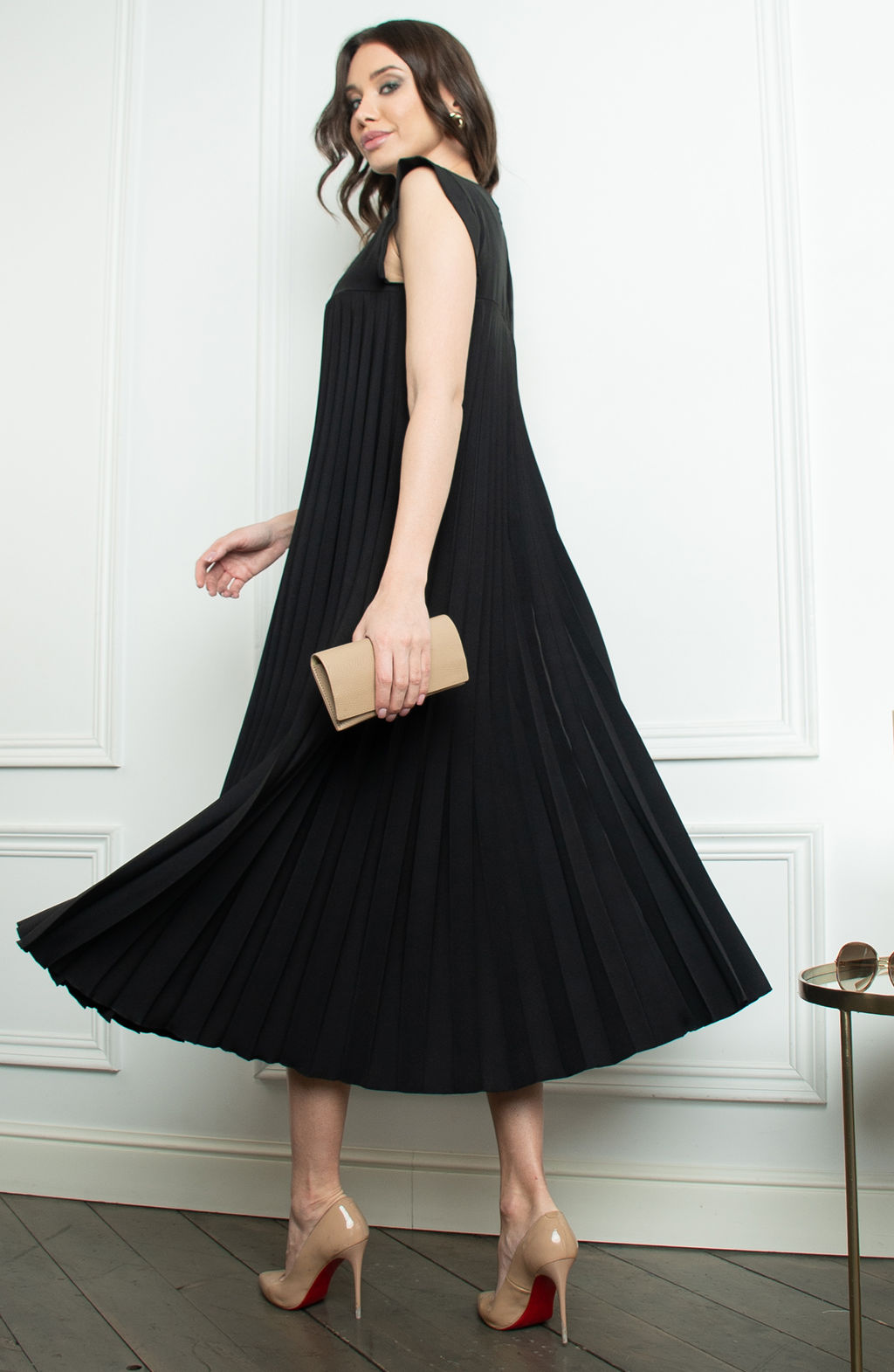 Платье-гофре черный - Donna saggia фото 3