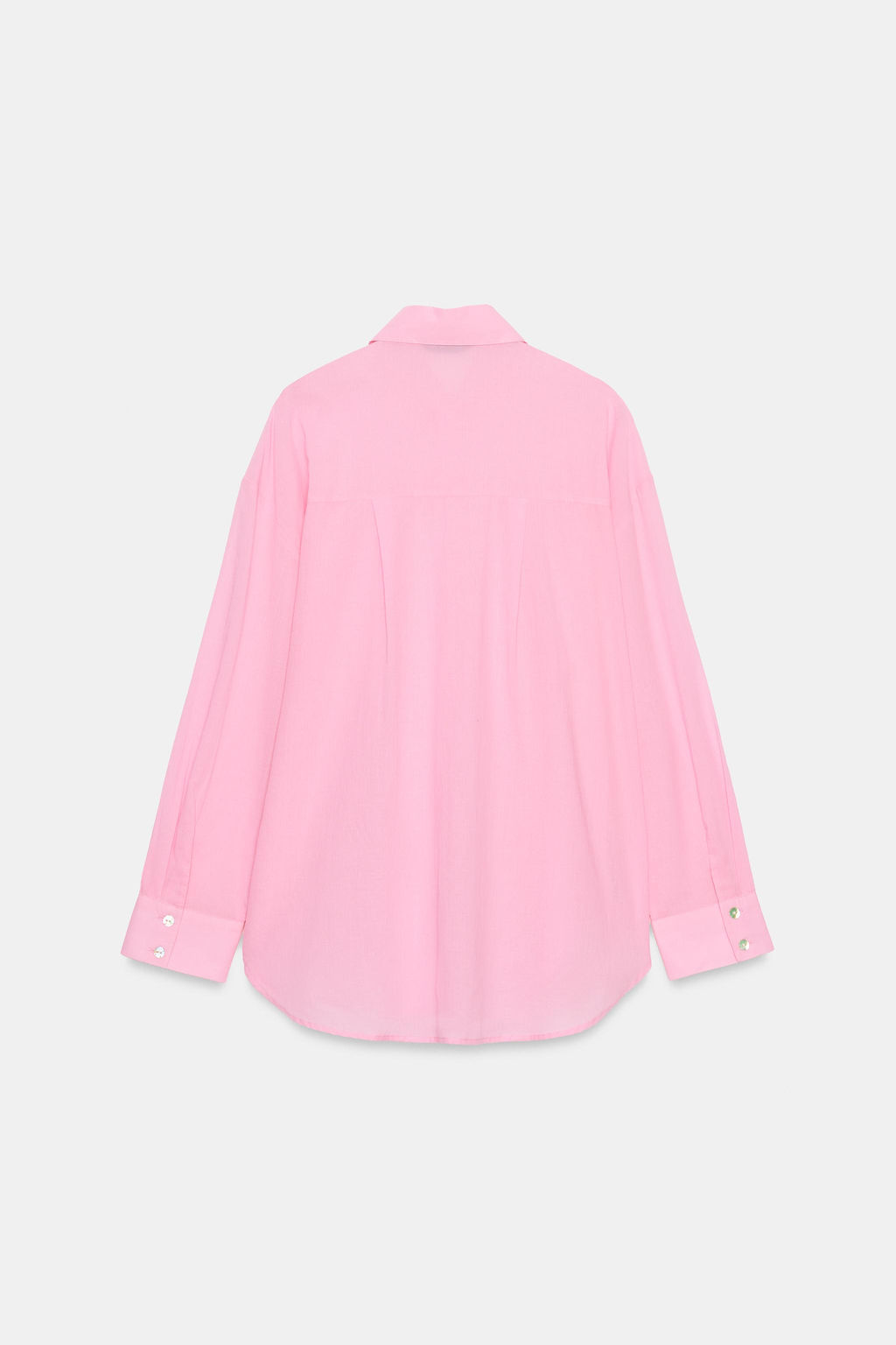 CAMISA OVERSIZE ALGOD?N / Rosa palo - Zara фото 6