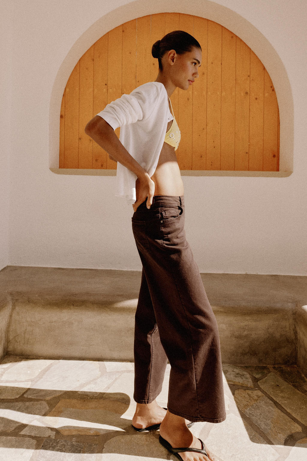 JEANS Z1975 CULOTTE TIRO ALTO COMFORT / Marr?n