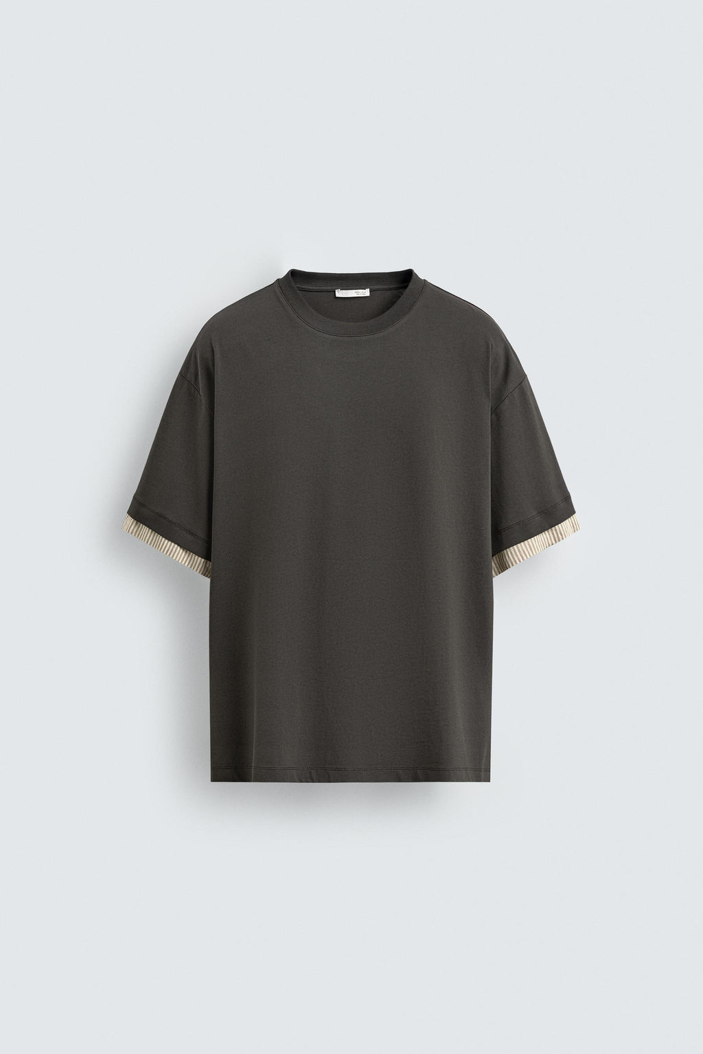 CONTRAST SLEEVE T-SHIRT - Zara фото 7