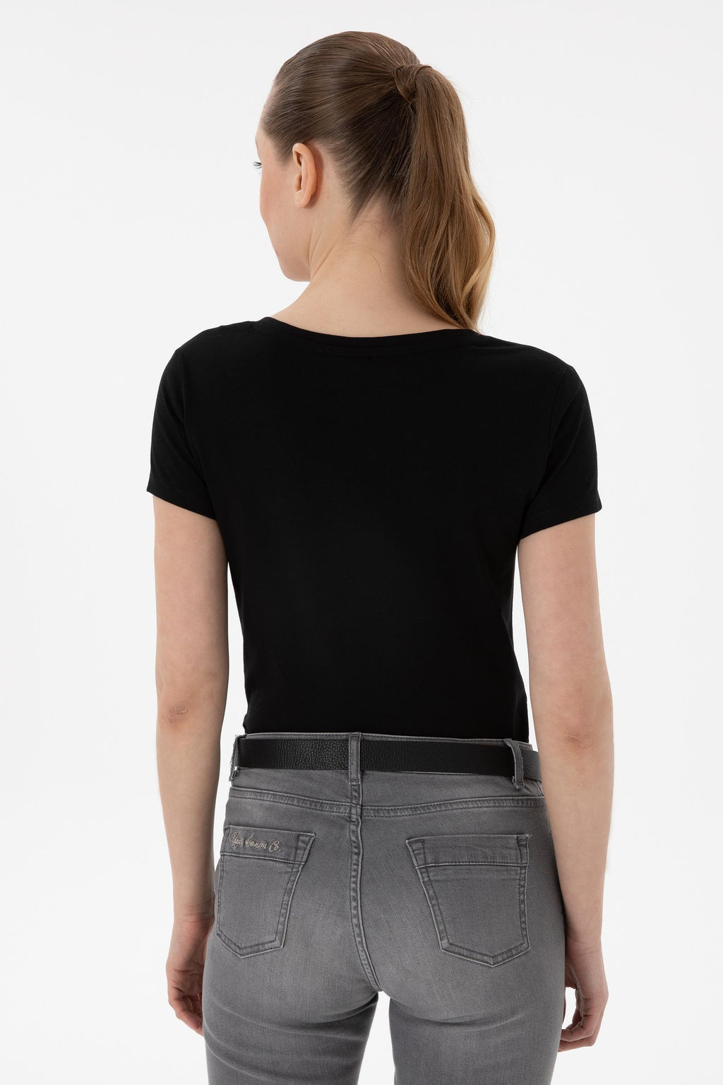 Kad_n Siyah Basic Ti__rt Sepette S_rpriz _ndirim - U.s. polo assn фото 5