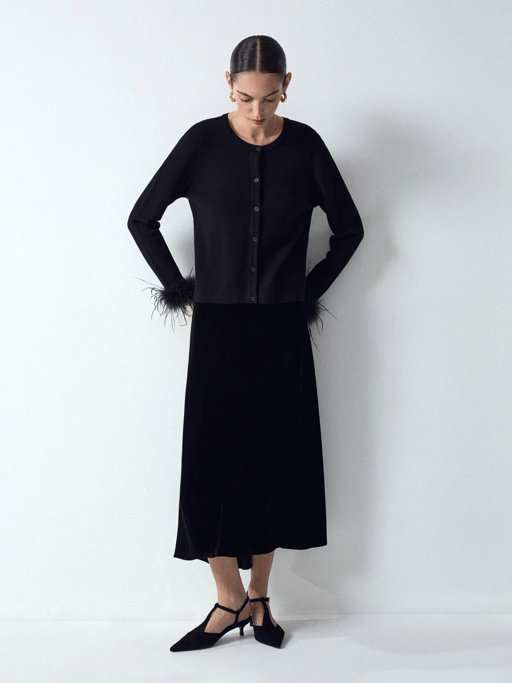 ЕМКА / Кардиган с перьями - Emka фото 3