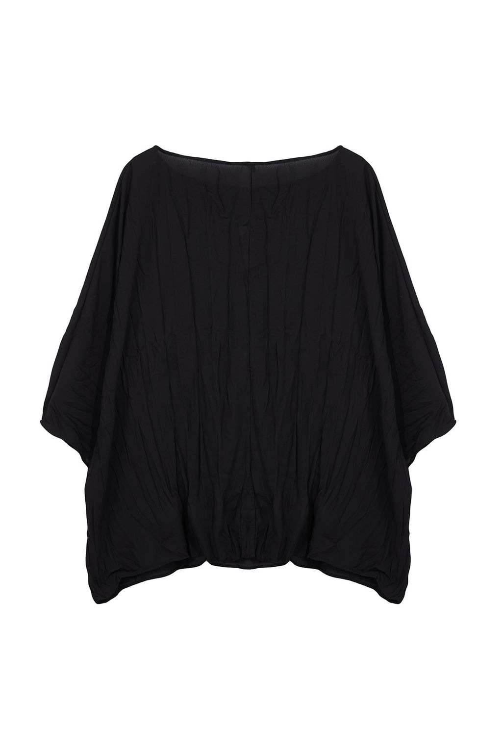 Siyah K?r?s?k Efektli K?sa Kollu Dokuma Bluz TWOAW25BZ00051 - Trendyolmilla фото 6