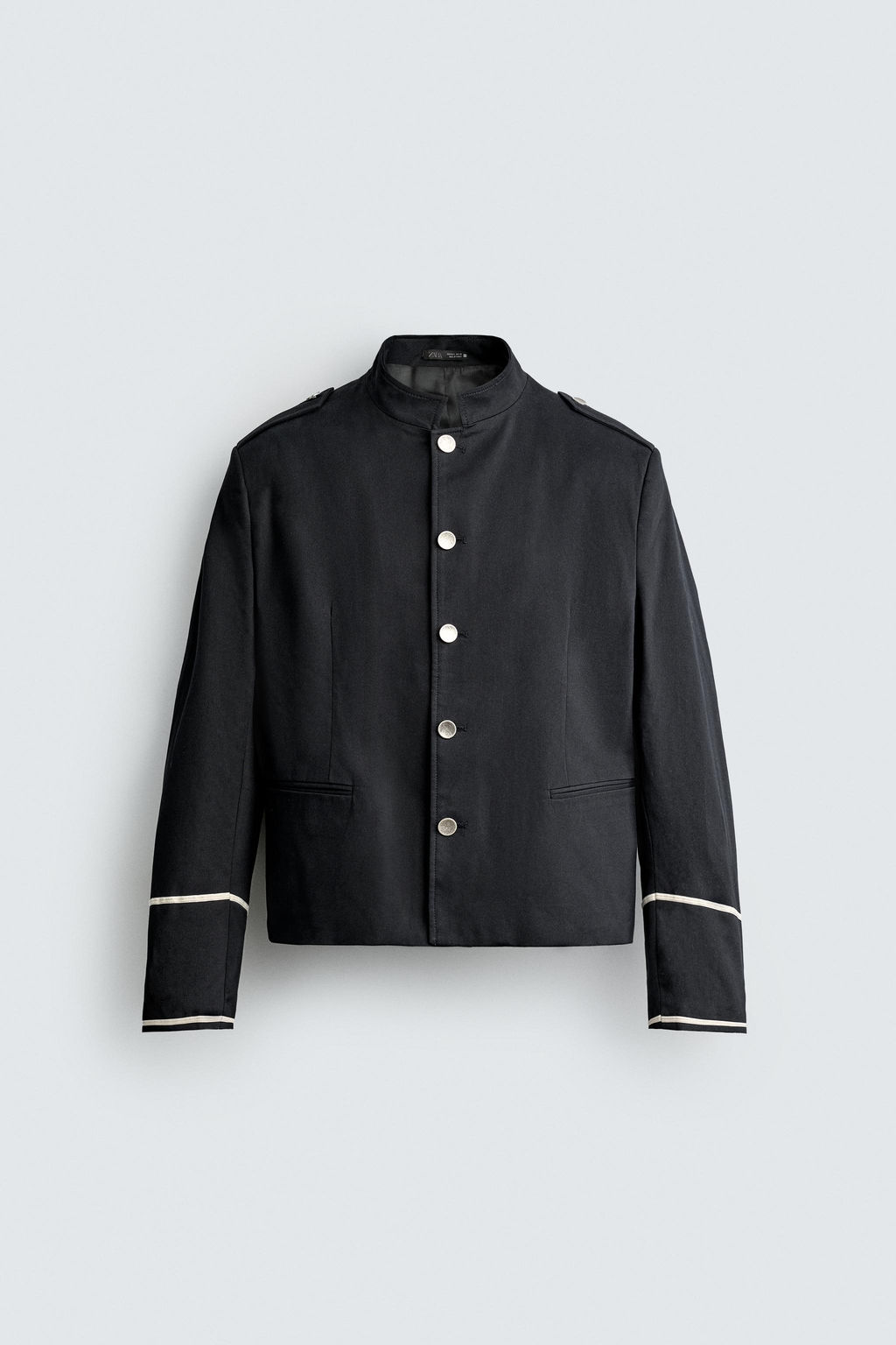 CHAQUETA CROPPED FIT CONTRASTES / Azul - Zara фото 8