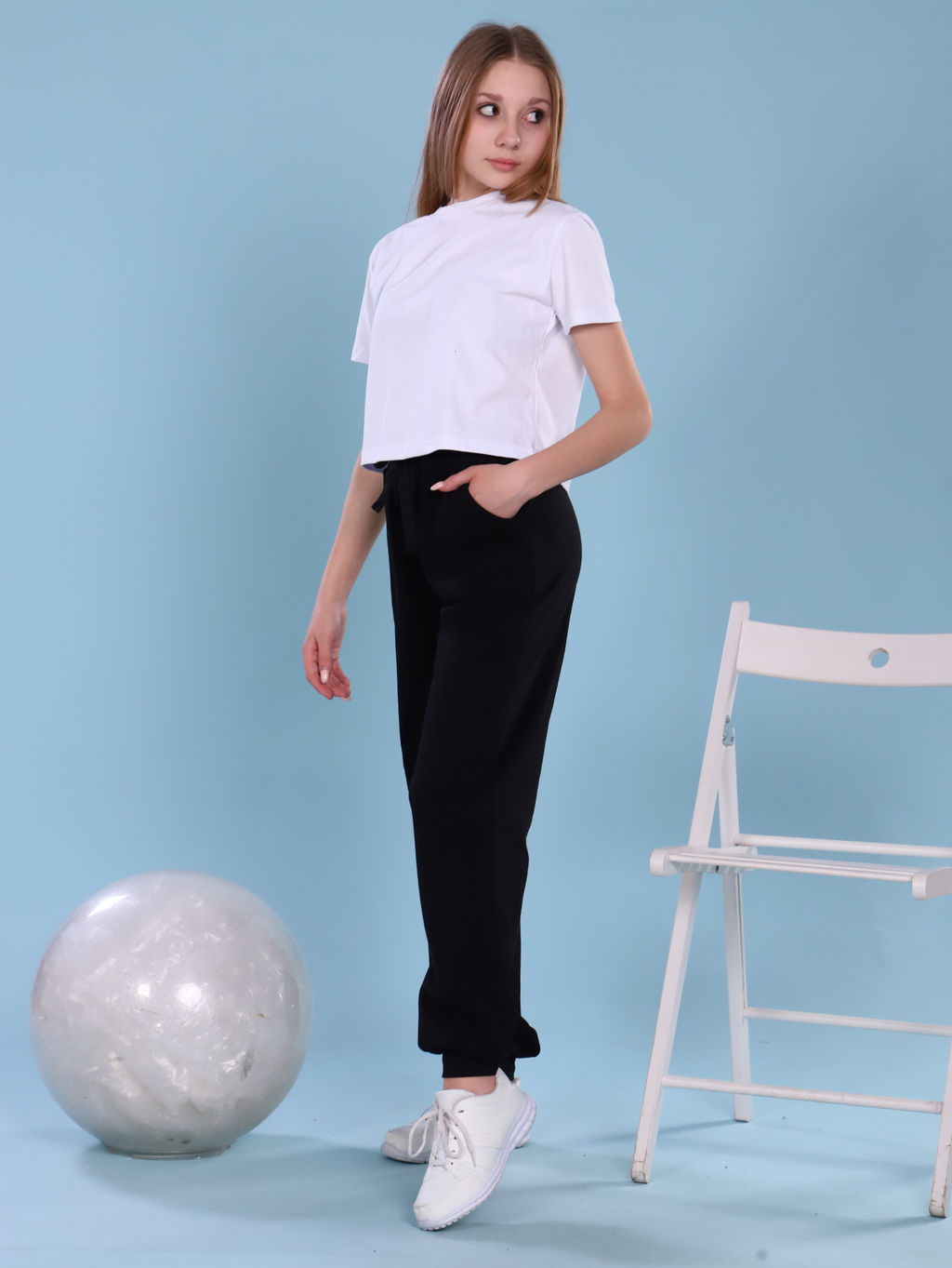 Брюки Бой Т черный - Ладошки фото 16