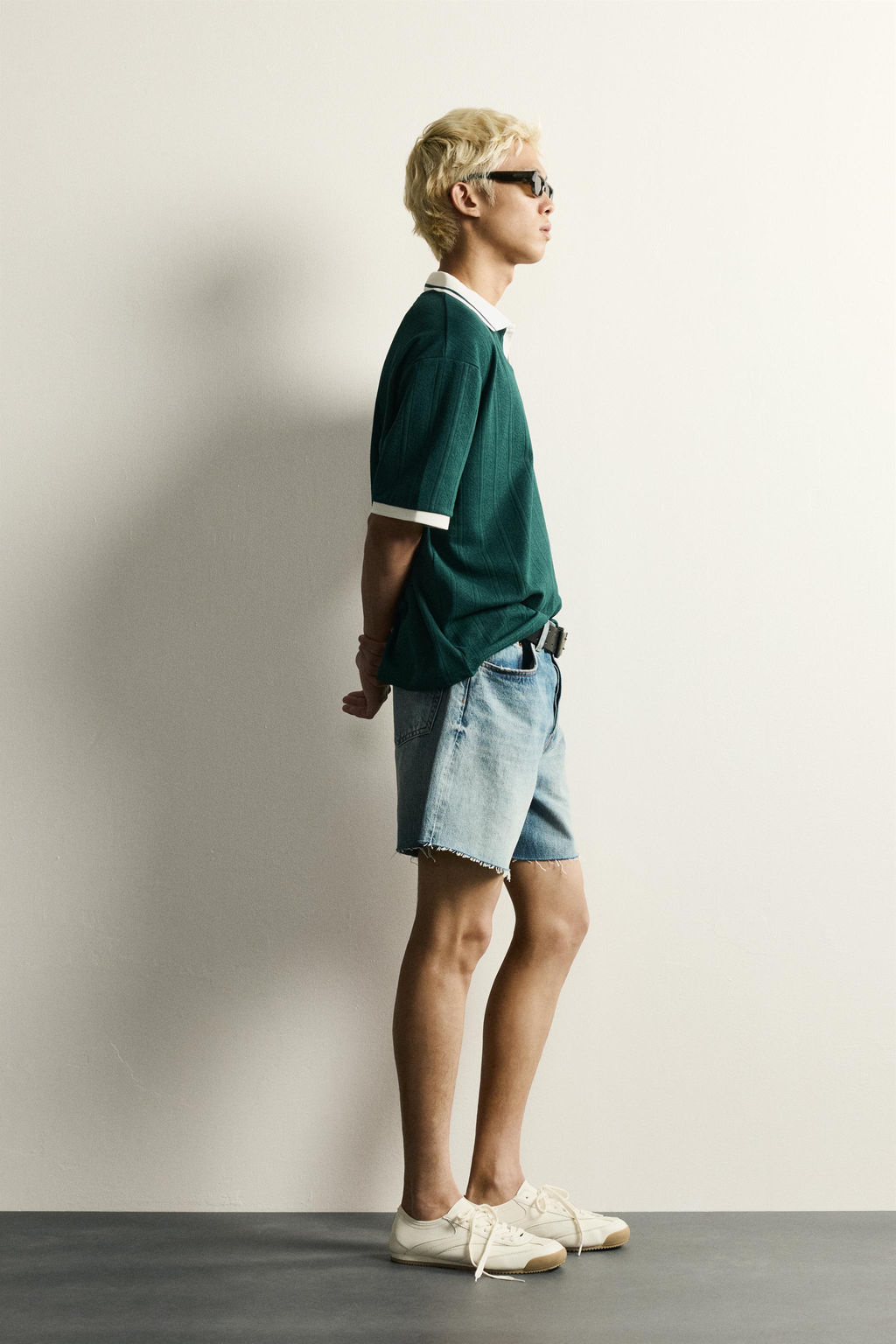 POLO RELAXED FIT  ESTRUCTURA TEXTO BORDADO / Botella - Zara фото 4